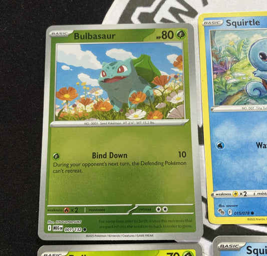 Bulbasaur, Squirtle, Charmander - Mix Pack