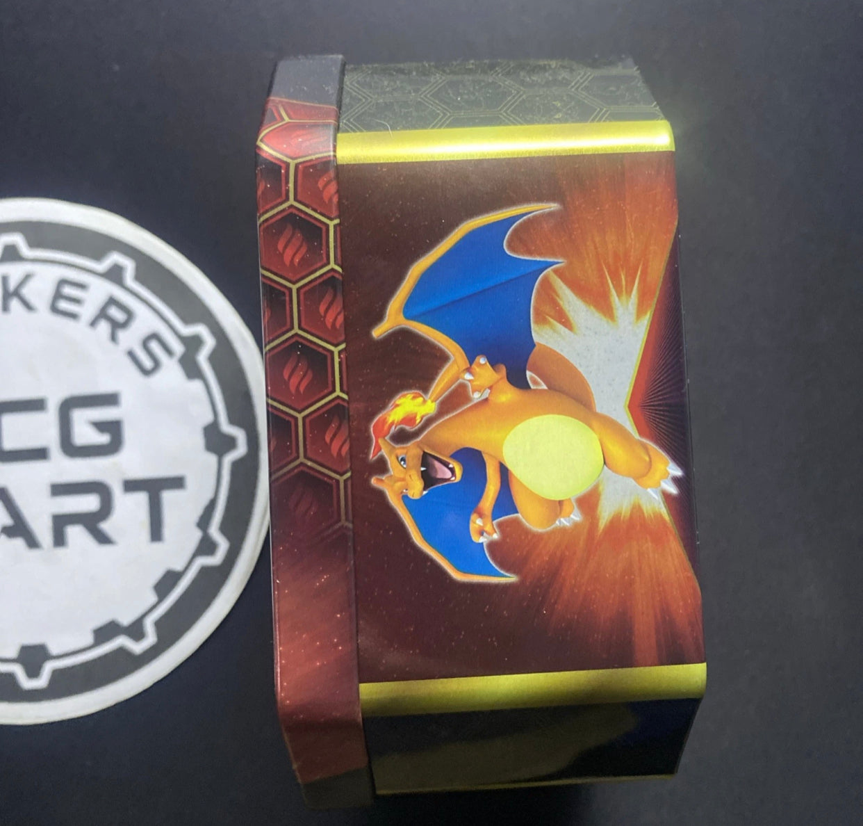Charizard Tin - Hidden Fates (Opened Custom Tin pack)