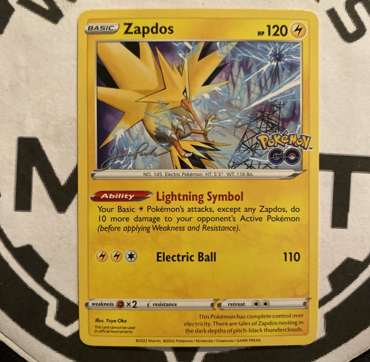 Zapdos - 2024 World Championship Card/Pokémon GO