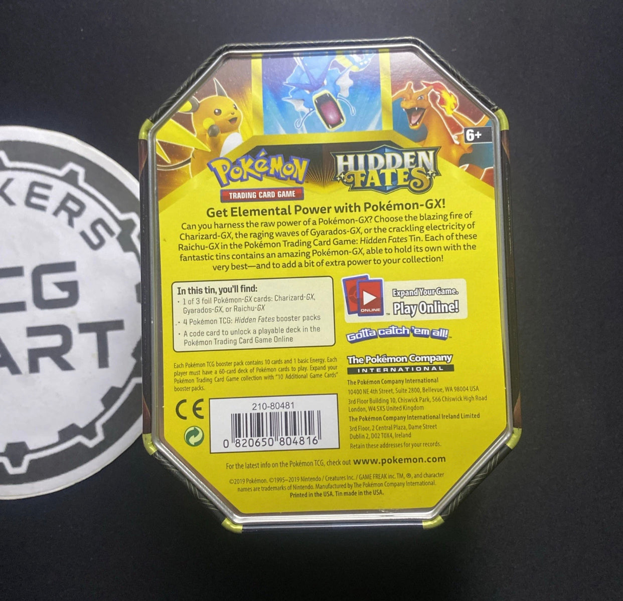Charizard Tin - Hidden Fates (Opened Custom Tin pack)