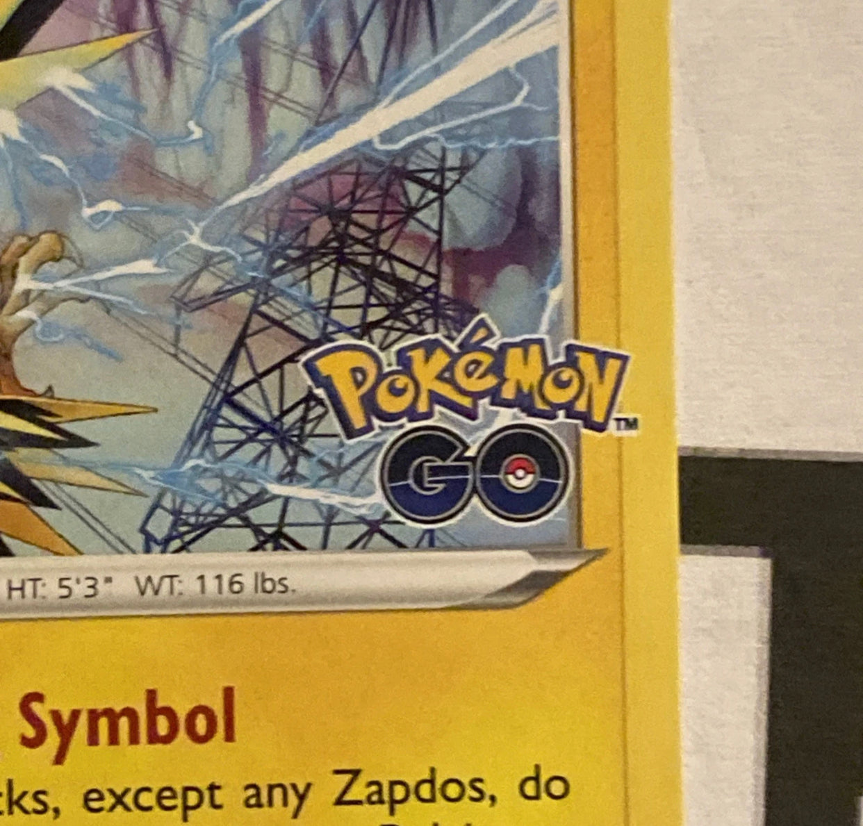 Zapdos - 2024 World Championship Card/Pokémon GO