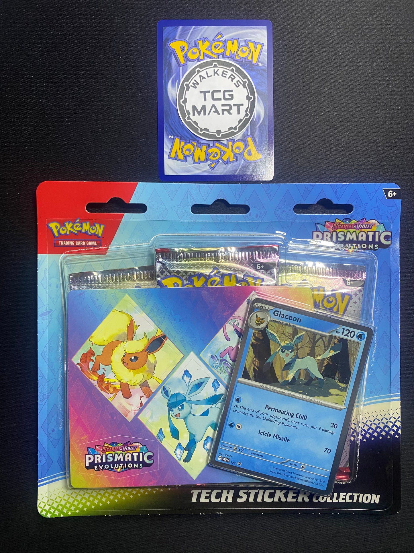Prismatic Evolutions Glaceon Promo - x3 Packs